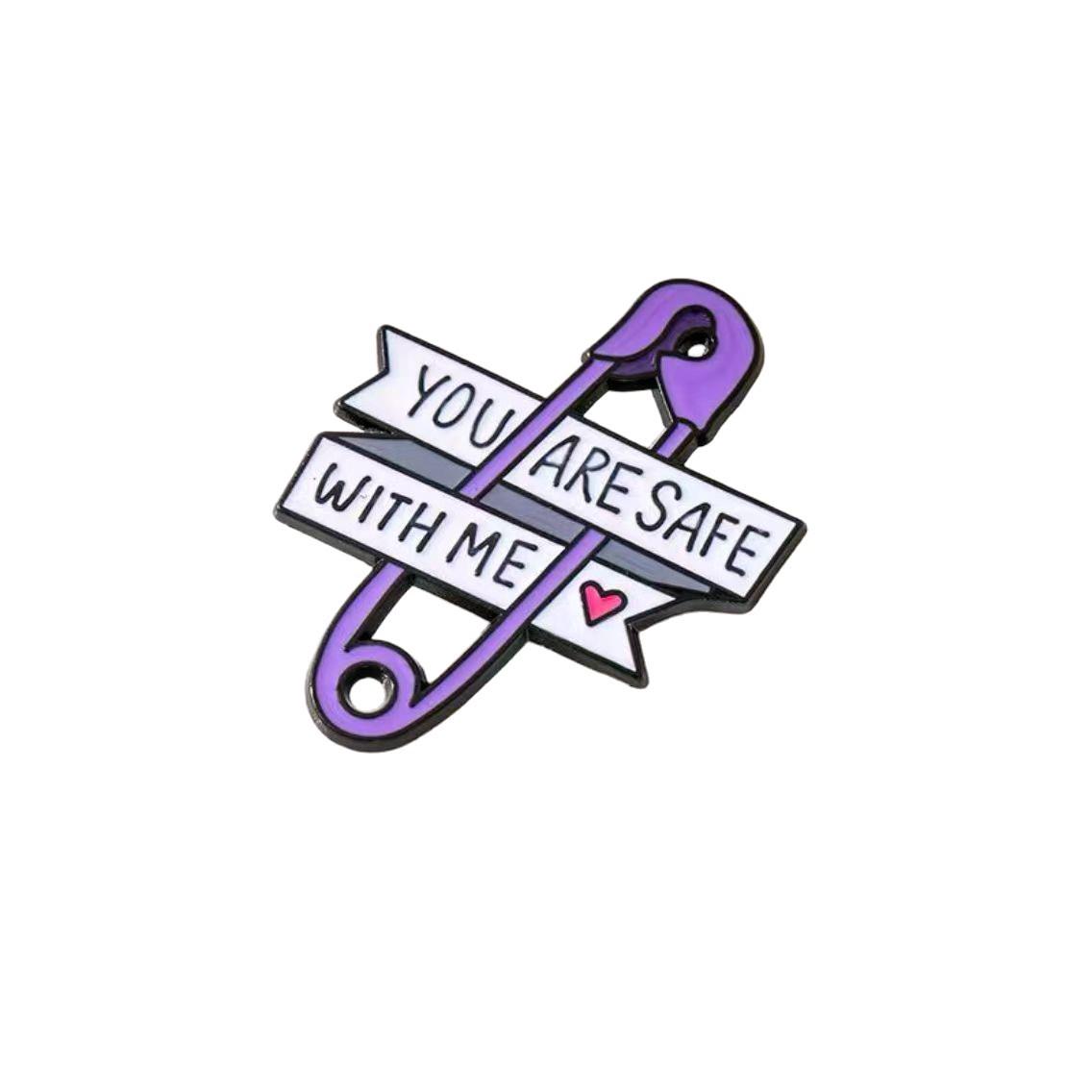 2025 Love-Themed Alloy & Enamel Brooch Badge