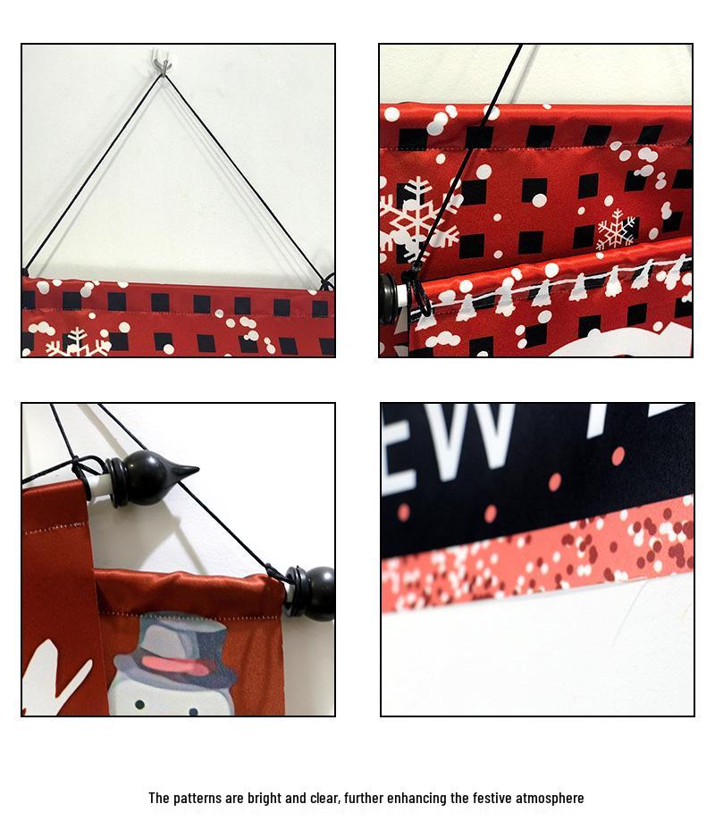Christmas Door Banners: Hanging Flags & Decorative Curtains for Popular Holiday Display
