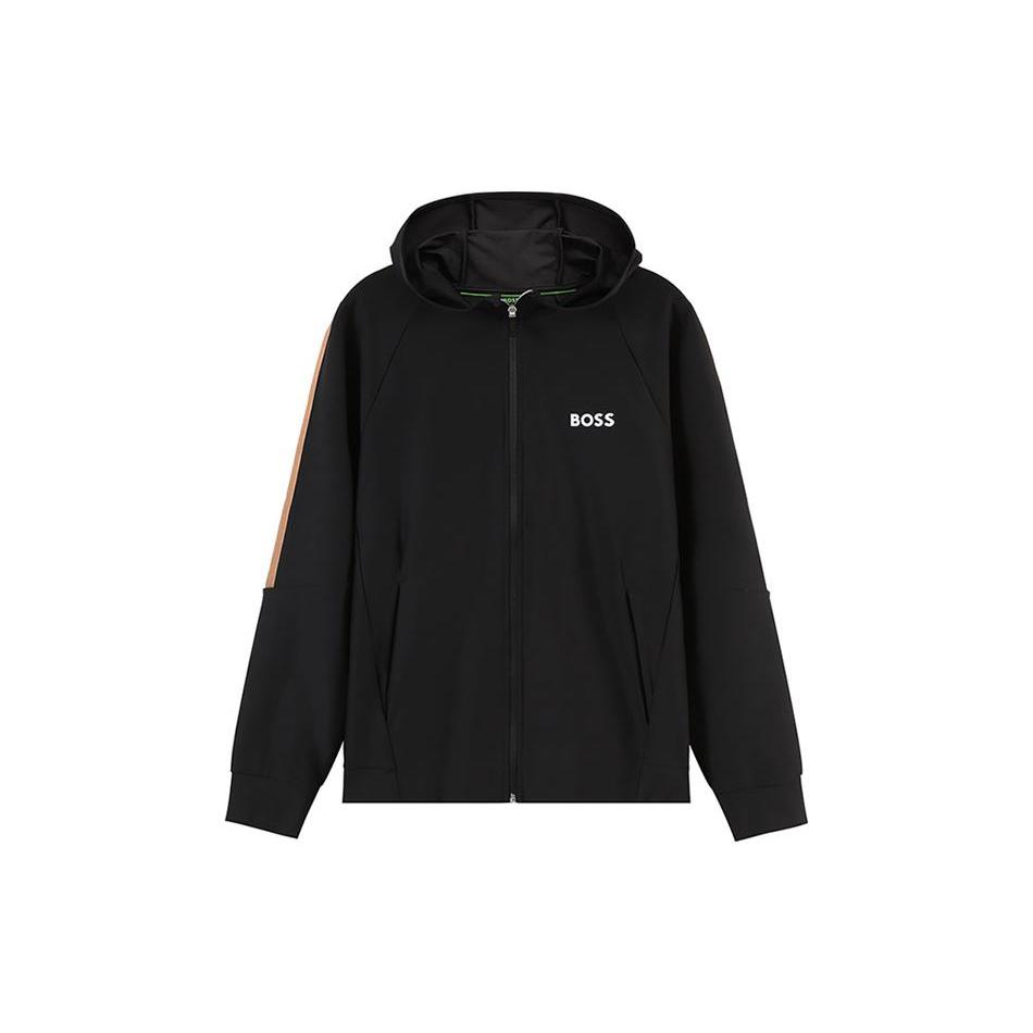 HUGO BOSS Logo-Printed Zipped Hoodie 50490646-001