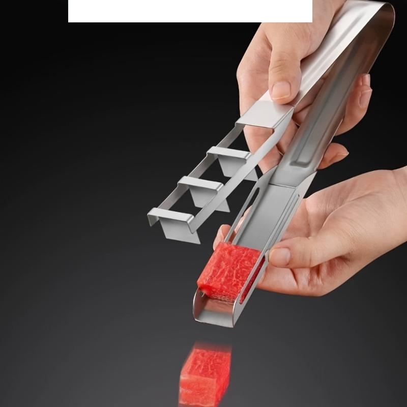 Stainless Steel Watermelon Slicer Cube , Manual Fruit Cutter with Easy Grip Handle, Durable Kitchen Tool for Quick , Effortless Watermelon Slicing