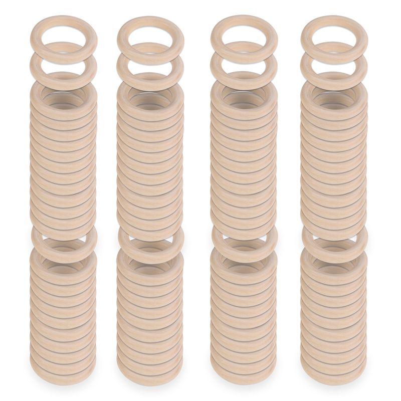 

M-Modern-100 ШТ Кольца из Натурального Дерева Для Поделок 55 мм Кружевные Кольца Сплошные Деревянные Кольца Для Поделок Своими Руками, Соединители для Изготовления Украшений