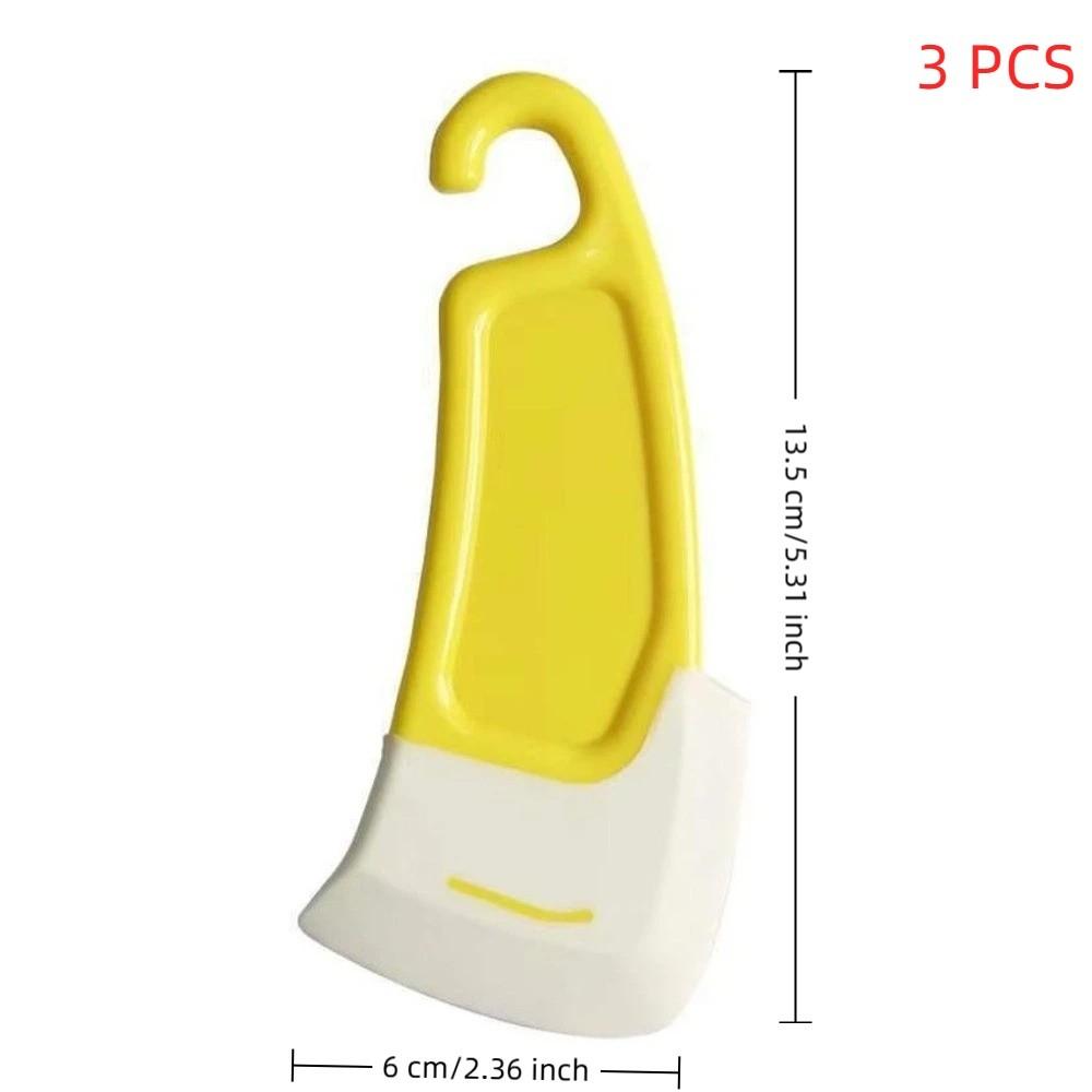 3PCS Non Stick Silicone Cleaning Spatula Multi-purpose Pot Scraper  Dishes Cleaner