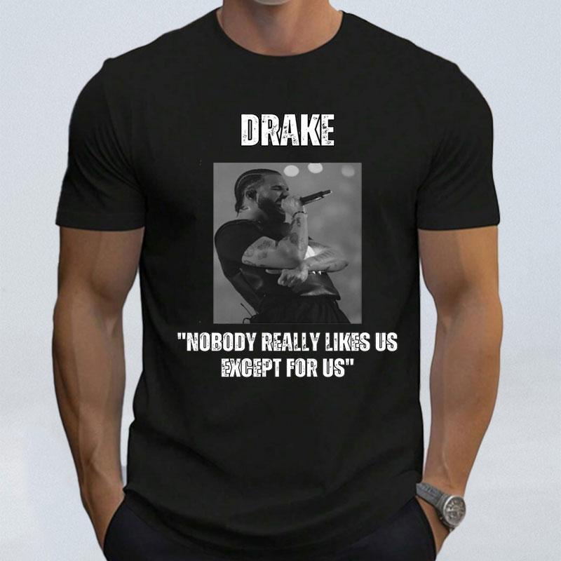 Playera Drake Champagne Papi T-Shirt Drizzy Vintage 90s Classic Graphic T Shirts Camisa 100% Cotton Rapper Music Clothes S разноцветный