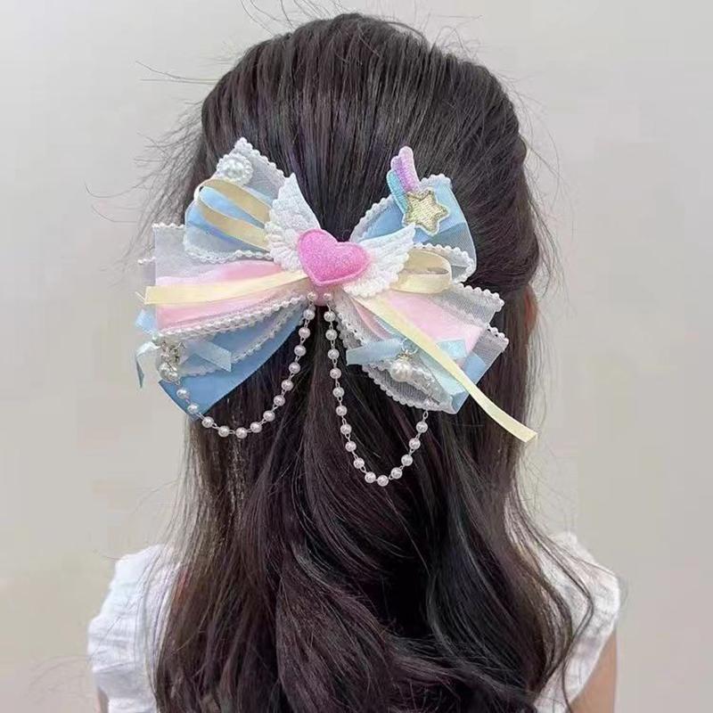 Fashion Princess Bow Hairpins Barrettes Children'S Hair Accessories Cute Sweet Girls Hair Headdress