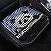 Adorable Cartoon Natural Wooden Bead Car Seat Cushion – Handmade, Breathable & All-Season Comfort