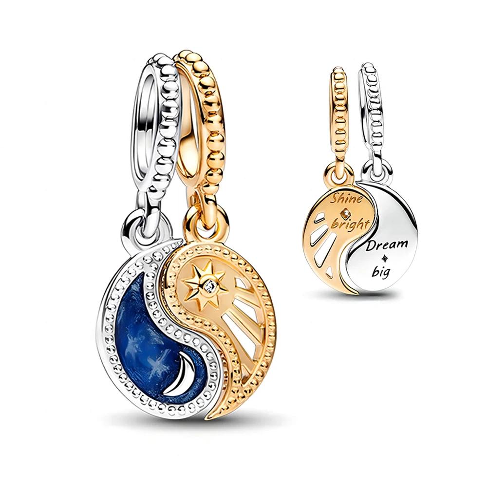 Тройной небесный шарм Звезда Луна Солнце Набор Браслет и Ожерелье с Цирконами для Женщин DIY Украшения Подарок для Нее