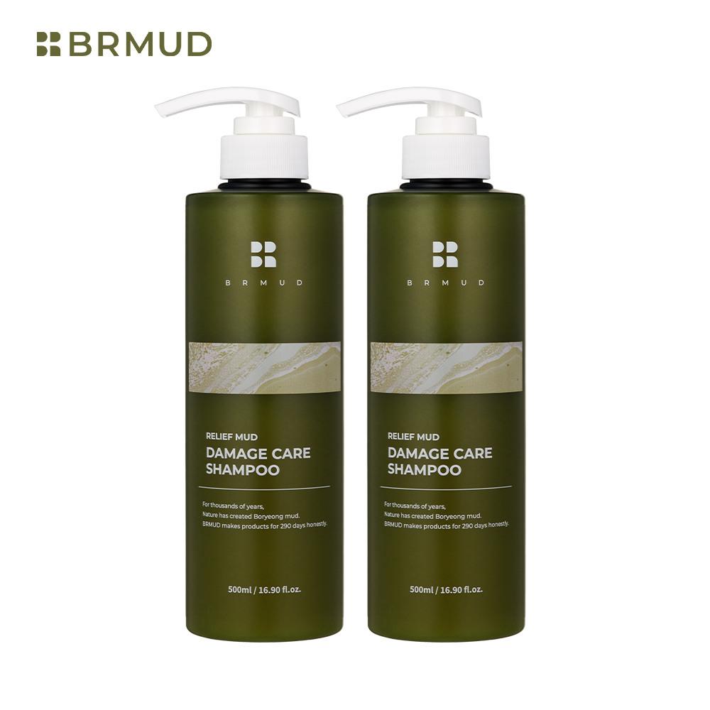 BRMUD Relief Mud Damage Care Shampoo 500ml x 2
