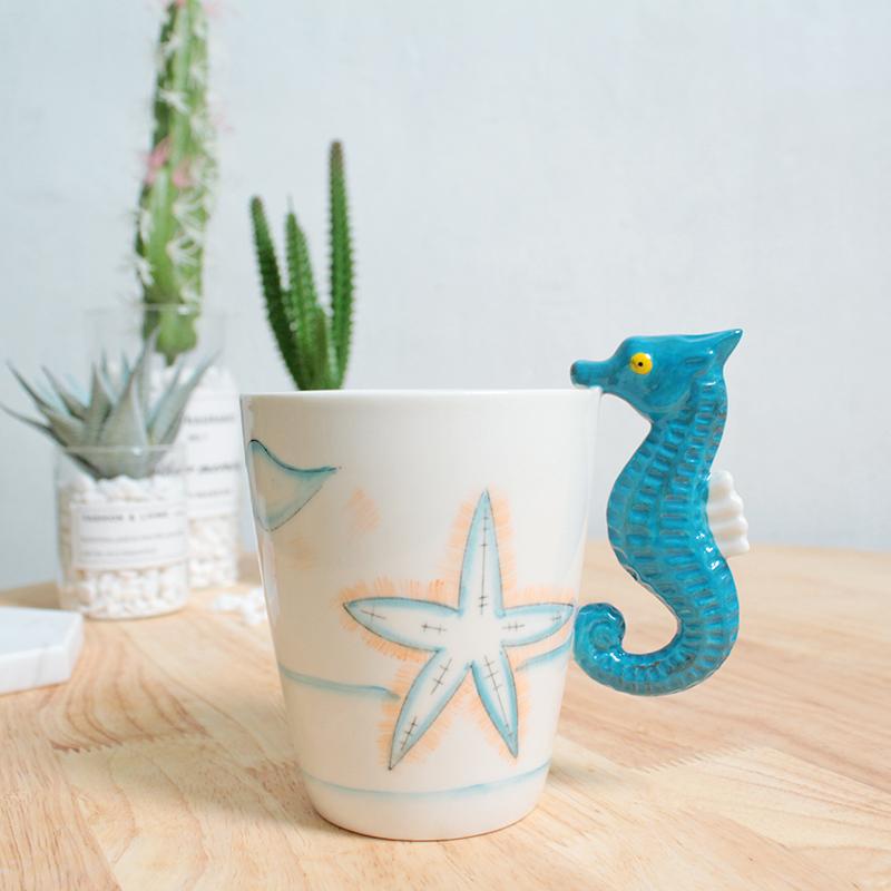 Dinosaur Shape Water Cup 3D Stereoscopic Animal Ceramic Coffee Cup Office Afternoon Tea Mug Breakfast Milk Mug Home Decoration