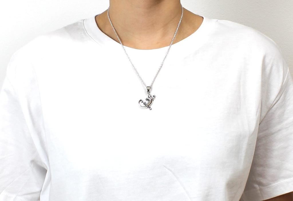 [World Accessories Carmelo] Polynesia Hawaii Maori Lizard Tribe Pendant Top Sterling Silver 925