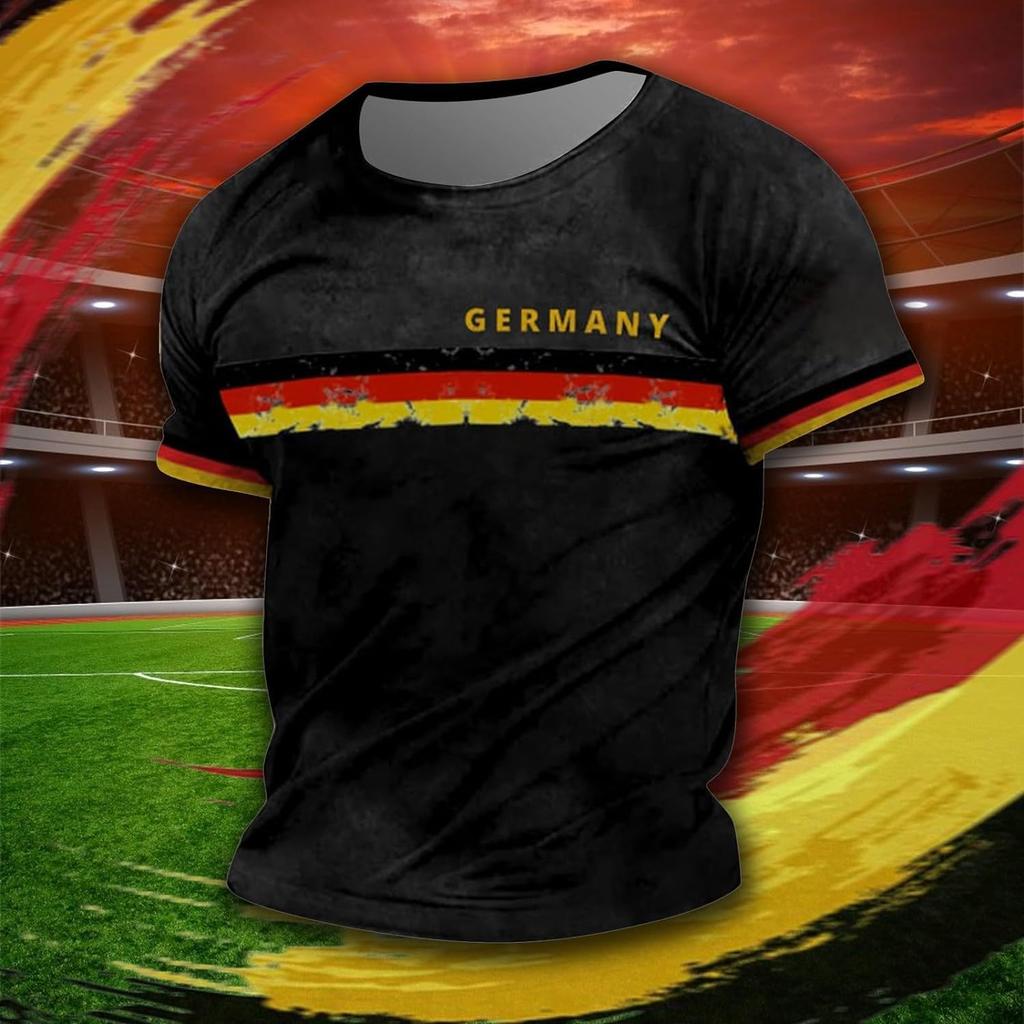 Men's Printed T-Shirt Men's Loose Casual Short Sleeve Top