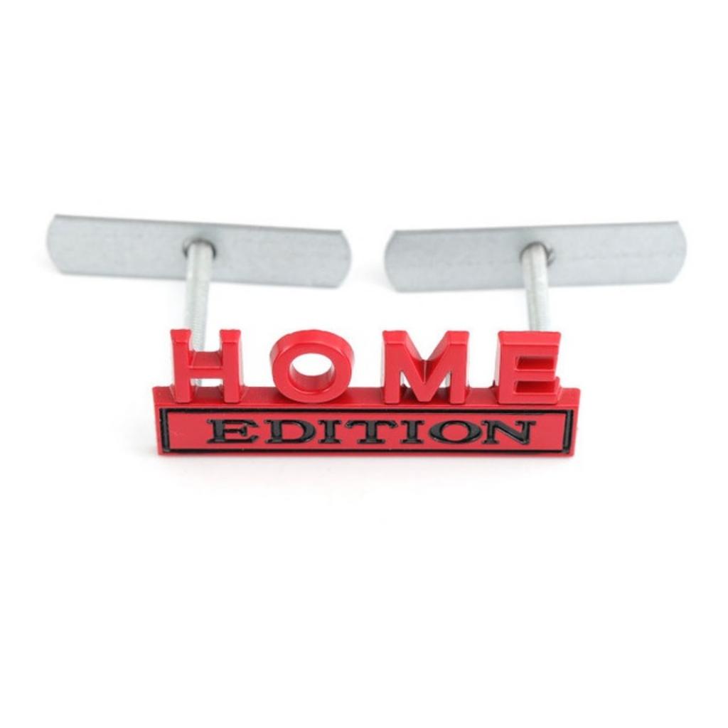 1Pc 3D Metal Home Edition Logo Car Front Grille Badge Side Fender Rear Trunk Emblem Sticker Decal