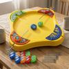 Rotating Top Battle Set Raised Rim Arena Pull Cord Toy Rounded Square Printed
