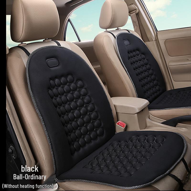 Plaid Heated Car Seat Cushion for All Seasons - Single Seat Interior Accessory.
