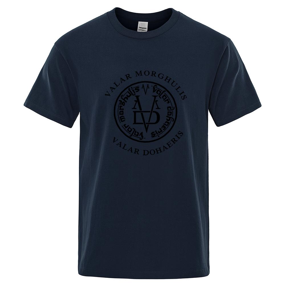 Valar Morghulis & Valar Dohaeris Tshirt Hip Hop Casual T-Shirt Men Short Sleeve 2023 Summer Brand T Shirt Casual Harajuku Tops