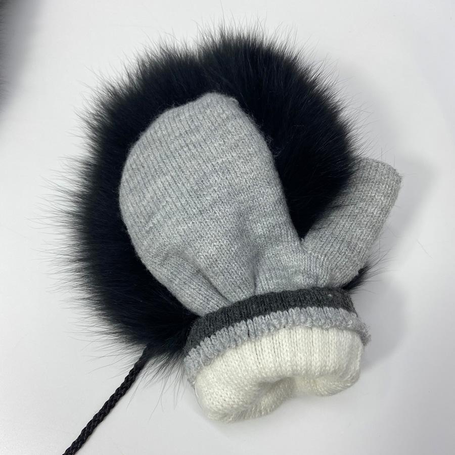 Fuchs Pelz Fäustlinge Flauschige Warme Winter Frauen Handschuhe Hohe Qualität Luxus Outdoor Warm Halten Pelz Handschuhe