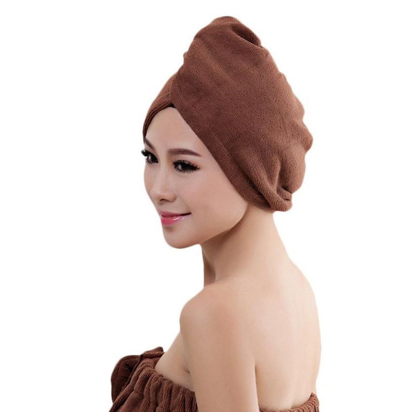 Mikrofaser Haar-Trockenhaube Schnelltrocknendes Handtuch Badewickeltuch Hut Magische Schnelltrocknende Frauen Haarwasch-Reinigungstuch Turban Badezimmerwerkzeug