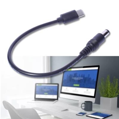 Praktisches USB-C-auf-DC5.5x2.5mm/DC5.5x2.1mm-Stecker-Verlängerungskabel, Ladekabel für Tablets, Handys, Ladekabel