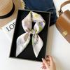 Fresh And Sweet Flower Silk Scarf Square Scarf Women'S Literary And Decorative Headscarf Square Scarf High-End Silk Scarf Thin
