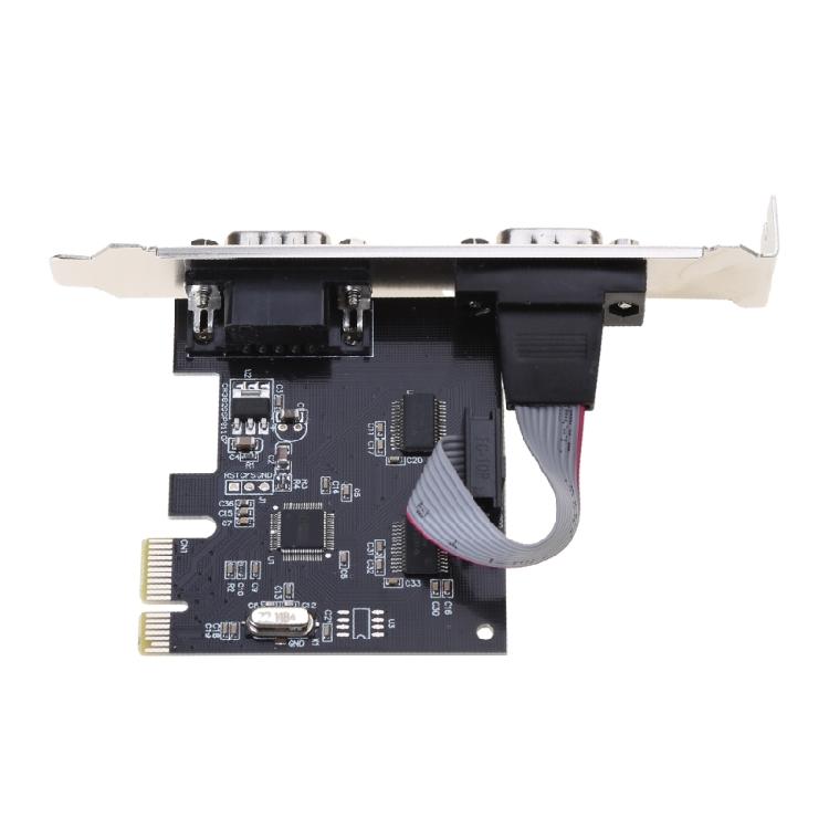 PCIE 2 Port Serial Expansion Card PCI for Express PCI-E To DB9 X2 RS232 COM Adap