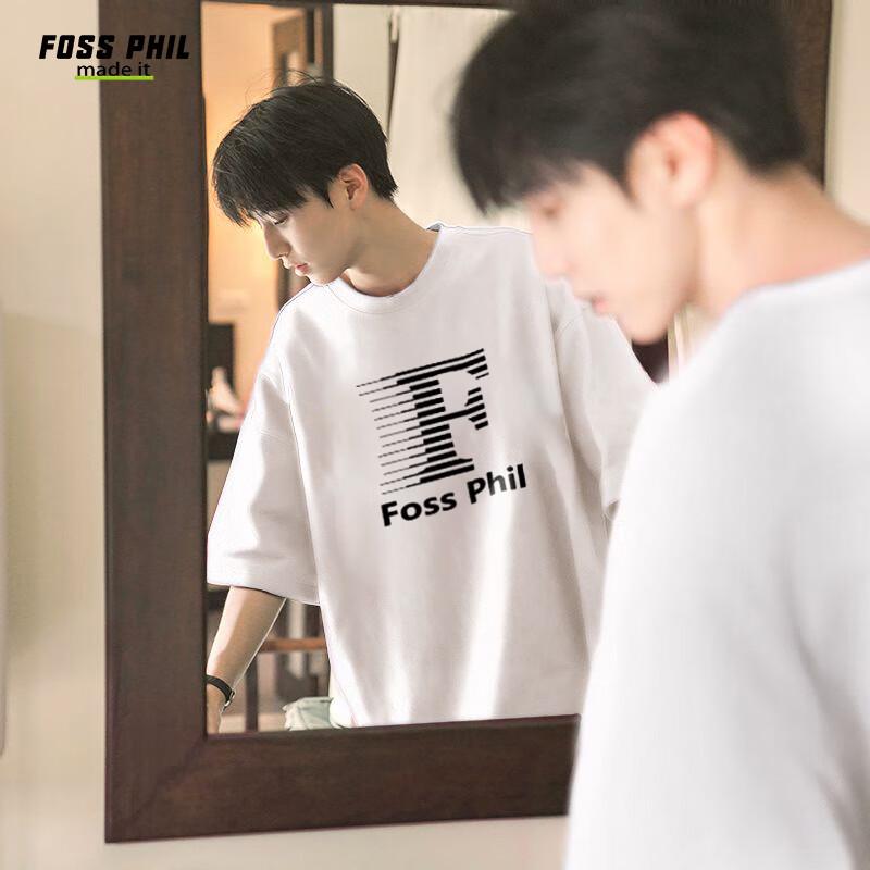 Foss Phil Unisex Loose Fit Short Sleeve Printed Cotton T-Shirt 2XL