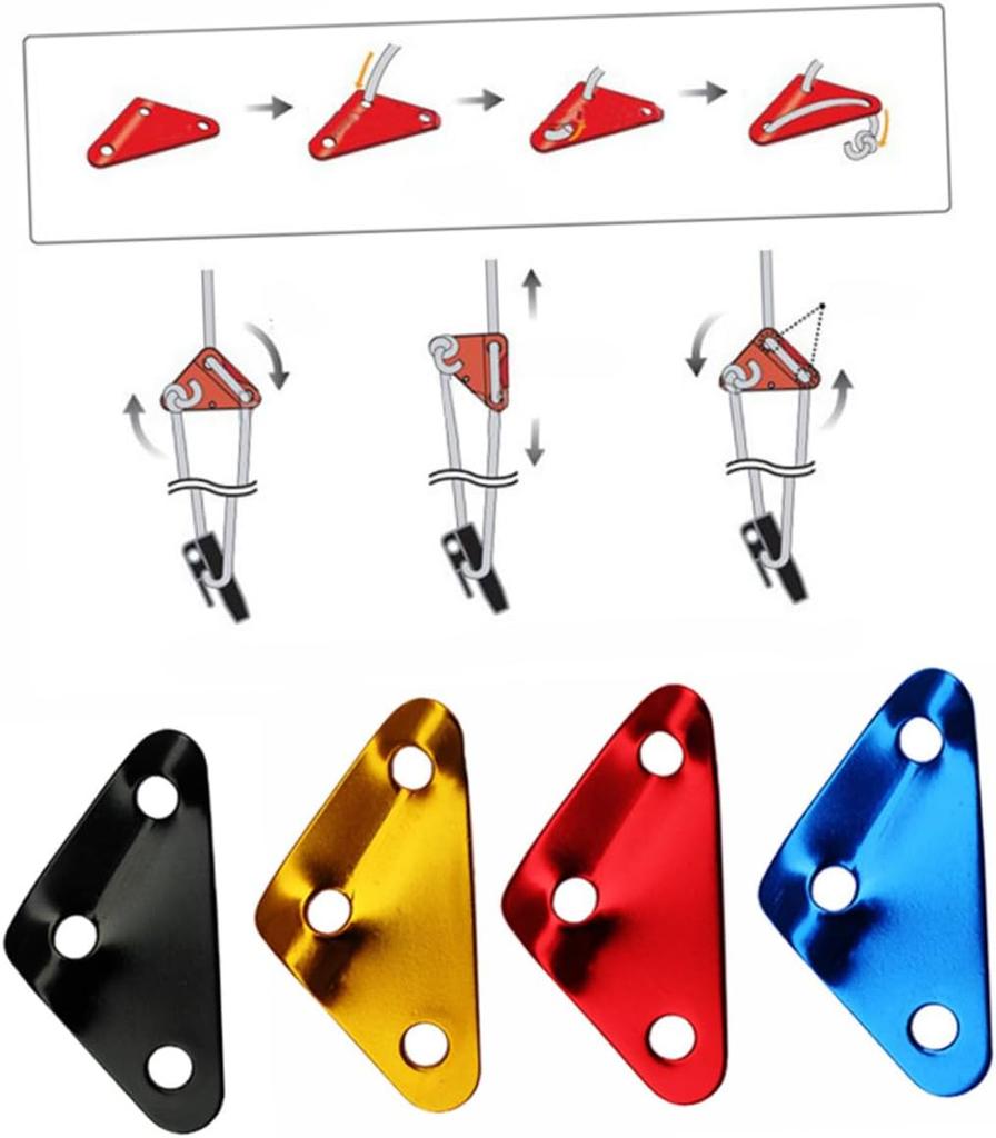 Aluminum Alloy Summer Tent Rope Buckles Wind Rope Adjusters Anti-Rust Cord Tensioners Camping Hiking Backpacking