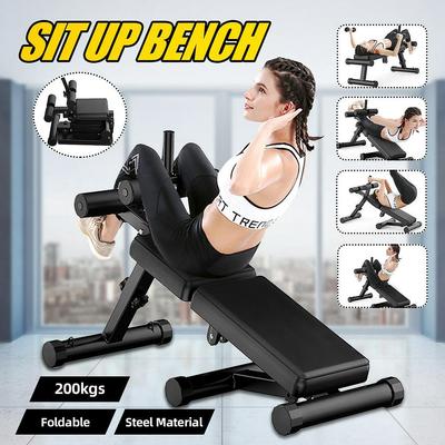 Czarna składana regulowana ławka do ćwiczeń brzucha do ćwiczeń w domu Crunch Fitness Board do ćwiczeń brzucha Sprzęt do ćwiczeń siłowych