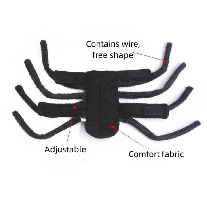 new arrival halloween black spider cosplay costume funny spider pet costume dress up for cat small medium large dogs pet