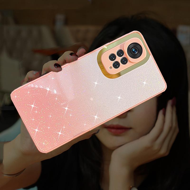 Xiaomi Redmi için not 11 Pro lüks degrade parlak pullar telefon kılıfları Xiaomi Redmi için not 11 Pro 11S 4G yumuşak koruyucu TPU kapak