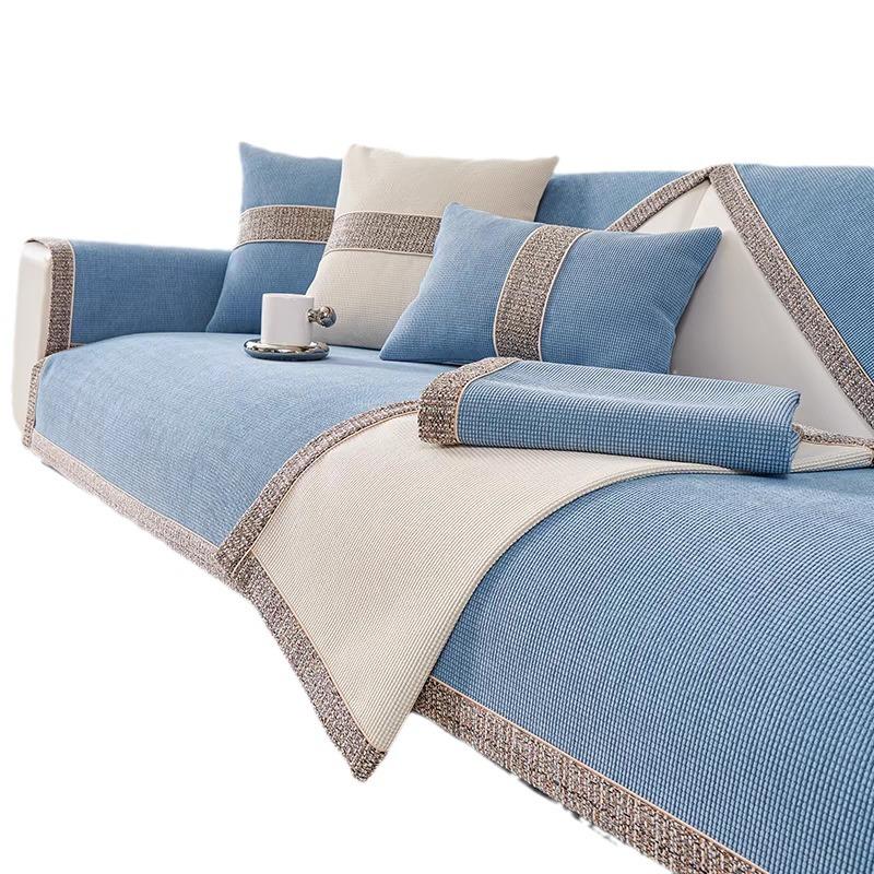 High-Grade Light Luxury Sofa Cushion , Universal Chenille Fabric For All Seasons, Non-Slip Seat Cushion, Simple Leather Sofa Cover,