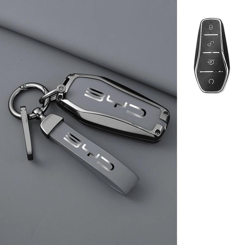 

Alloy Car Remote Key Case Cover Shell For BYD Atto 3 Han EV Dolphin Lied Tang Dm Qin PLUS Song Pro MAX Yuan Protector Keychain