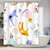 Cute Cartoon Cats Shower Curtain Bathroom Decor Washable Waterproof Print Home Supplies Modern Design Decoration Artistic Colorf