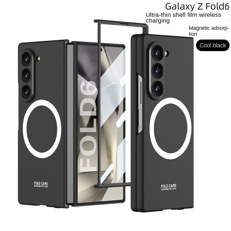 Μαγνητική Ασύρματη Φόρτιση Θήκη Τηλεφώνου για Samsung Galaxy Z Fold 6 5 4 3 Fold6 Fold5 Fold4 Fold3 5G Σκληρό Κέλυφος Προστατευτικό Κάλυμμα