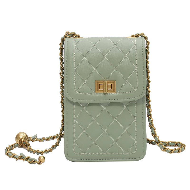 New women's bag fashion diamond bag women's fashion casual shoulder messenger bag texture chain bag