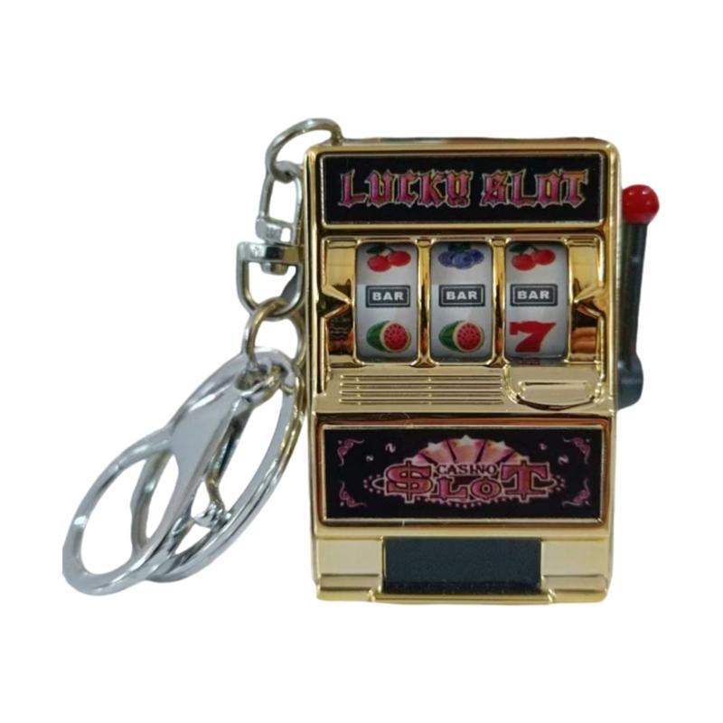 

Miniature Fruit Machine Keychain Accessory Fun And Practical Design Key Chain Pendant For Everyday Use And Travel золотий