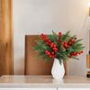 Ample Quantity Arrangement Christmas Pine Branches Red Berry Branches