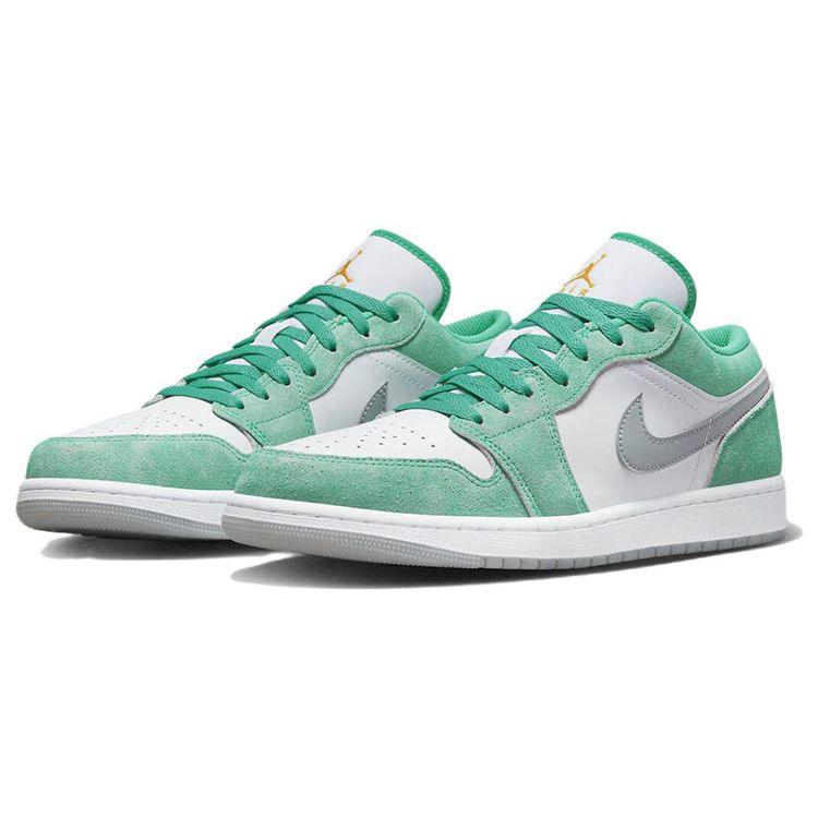 Air Jordan 1 Low New Emerald Unisex Sneakers Green White Light-Steel-Grey DN3705-301