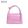Women's Simple Textured Mini Pink Messenger Small Square Bag