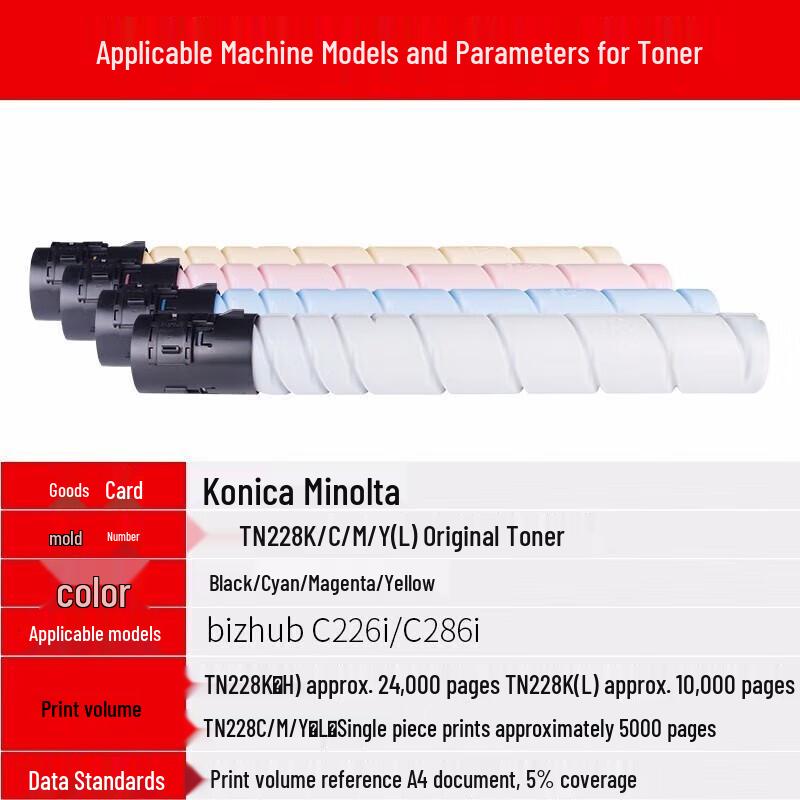 Konica Minolta TN228 Original Black Toner Cartridge