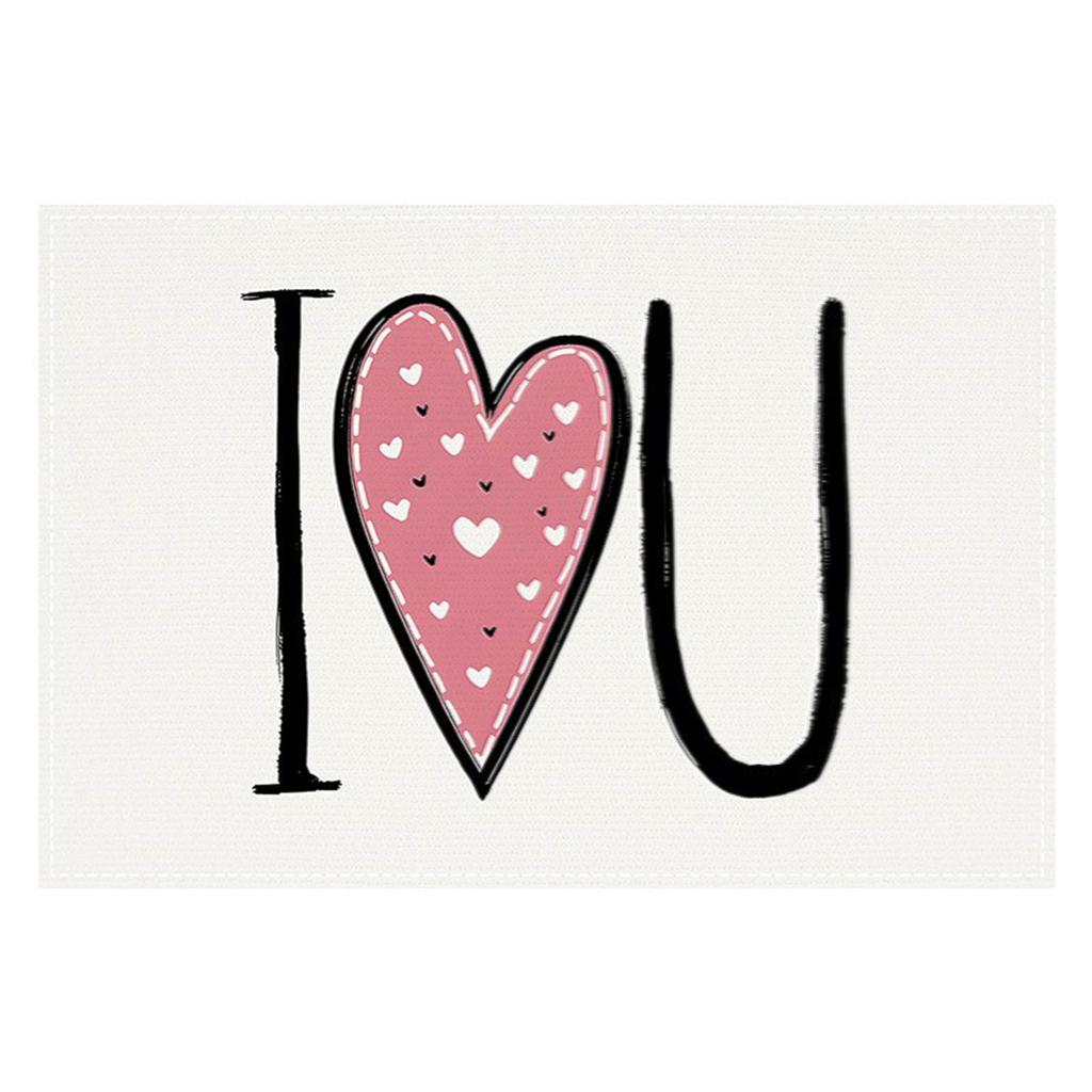 Love Valentine's Day Meal Mat, Festival Party Restaurant Decoration Tablecloth, Home Kitchen Table Insulation Mat 1pc
