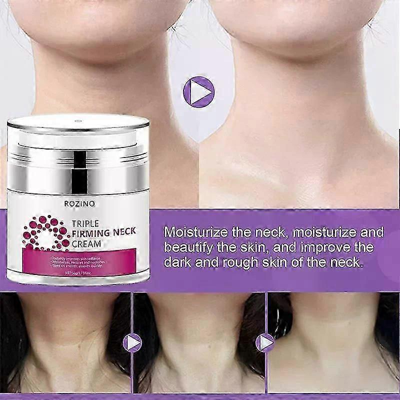 Neck Firming Cream - Natural Anti-Aging Facial Moisturizer with Vitamin E & Avocado oil - Day & Night Anti-Wrinkle Cream - Firming, Hydrating Face Cre