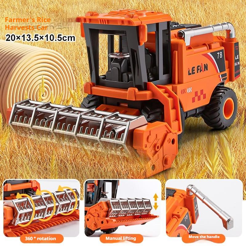 

Фермерский автомобиль детский комбайн игрушечная модель трактора инерционный пшеница сельскохозяйственный транспорт машина игрушка для мальчика 20x13.5x10.5cm оранжевый