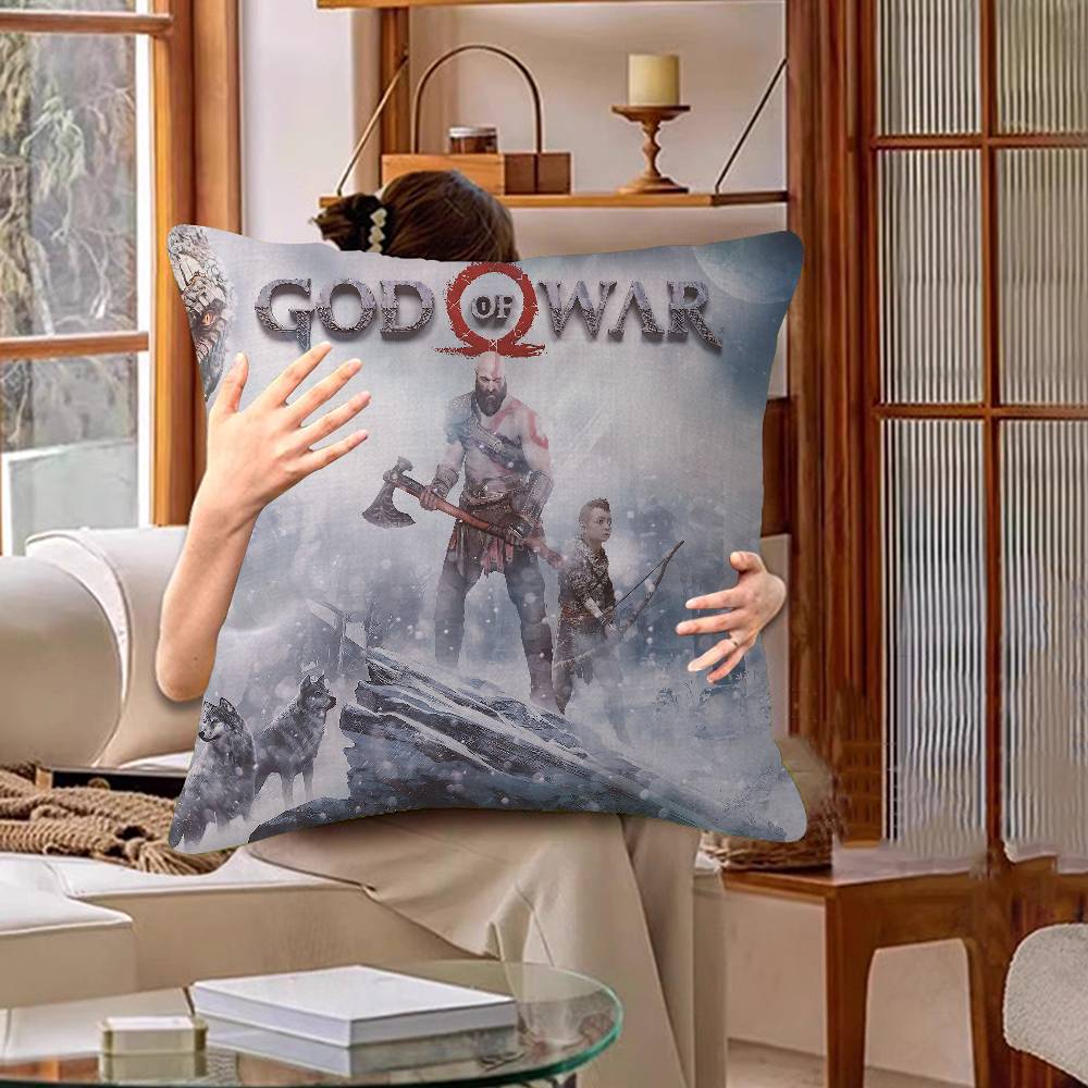 God Of War Video Game Pillow Gift Home Office Decoration Pillow Bedroom Sofa Car Cushion Coverpillow Case