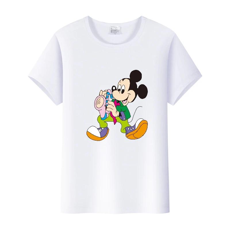 Summer Short Sleeve T-shirt Unisex Cartoon Tshirt Tops Oversized Tee Mickey Mouse Graphic Clothes