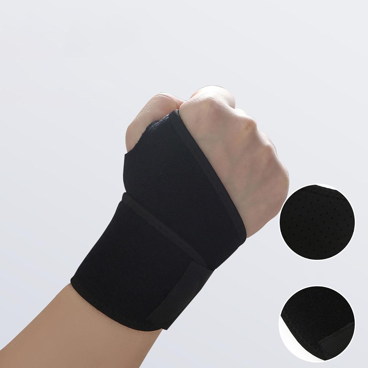 

Регулируемый фиксатор запястья, идеально подходящий для женщин и мужчин, поддерживающий ремень для запястного канала, фитнес-фиксатор, подходящий как для правой, так и для левой руки чёрный