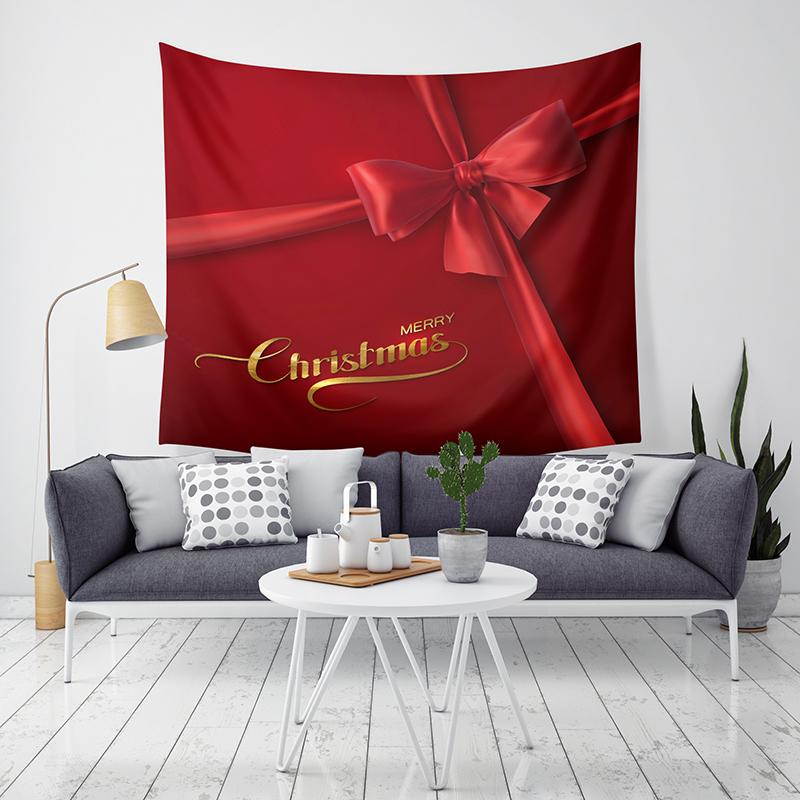 Merry Christmas Christmas Decoration Printed Pattern Tapestry Home Living Room Bedroom Decoration Wall Hanging Tapestry