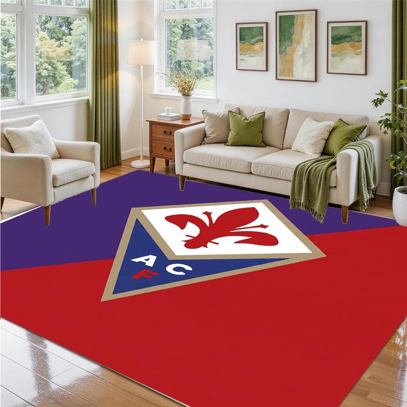 Fiorentina FC Design Crystal Velvet Rug Soft Decorative Mat for Bedroom Entrance