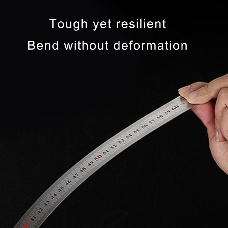 Stainless Steel Ruler with Inches Centimeters Scales Math Measuring Ruler Geometry Drafting Tool for Drawing Drafting