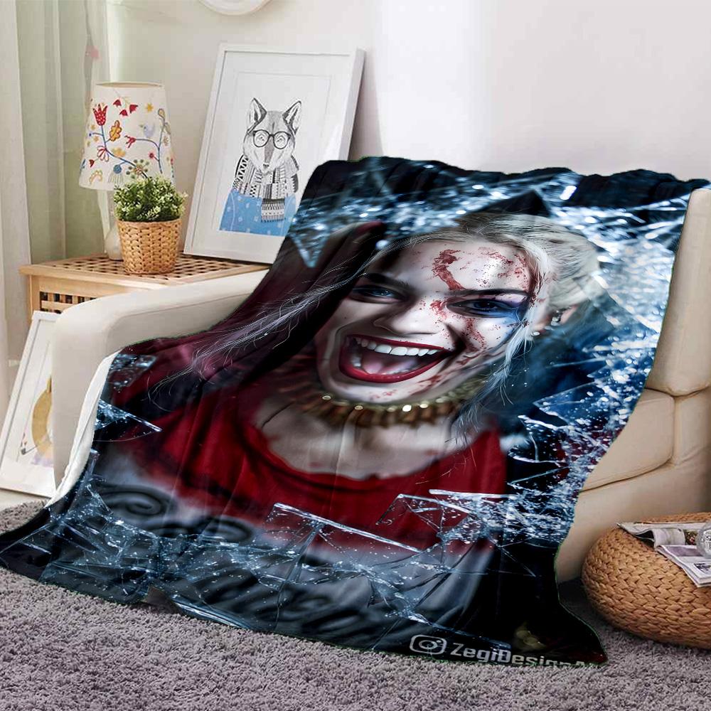 Harley Quinn Blanket Ultra-Soft Perfect for Bed Office Chair Seaside for All Seasons Stylish Decor Unique Gift for Family and Friends Camping