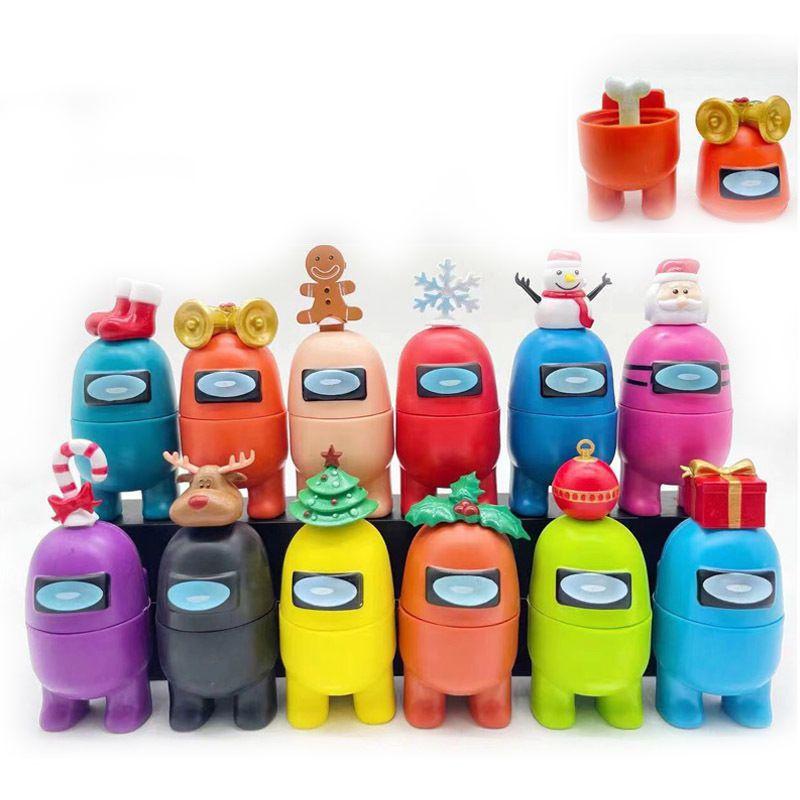 Action Christmas 12pcs Figure Crewmate Impostor Game Car Desktop Decor