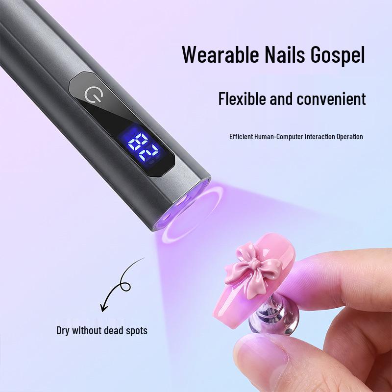 Rechargeable LED Nail Lamp: Portable Phototherapy Machine with Digital Display for Nail Art Curing